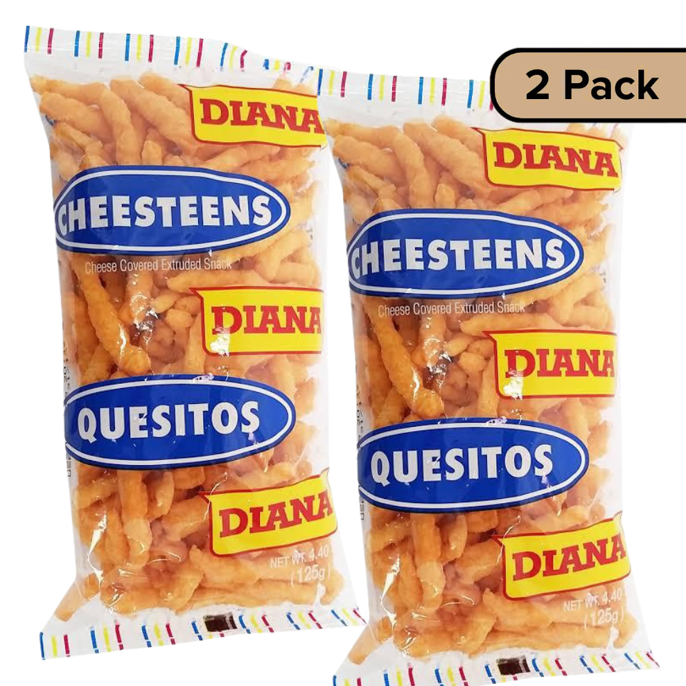 *NEW* Diana Crunchy Cheese Curls Cheesteens Quesitos 4.4 oz (Pack of 2)
