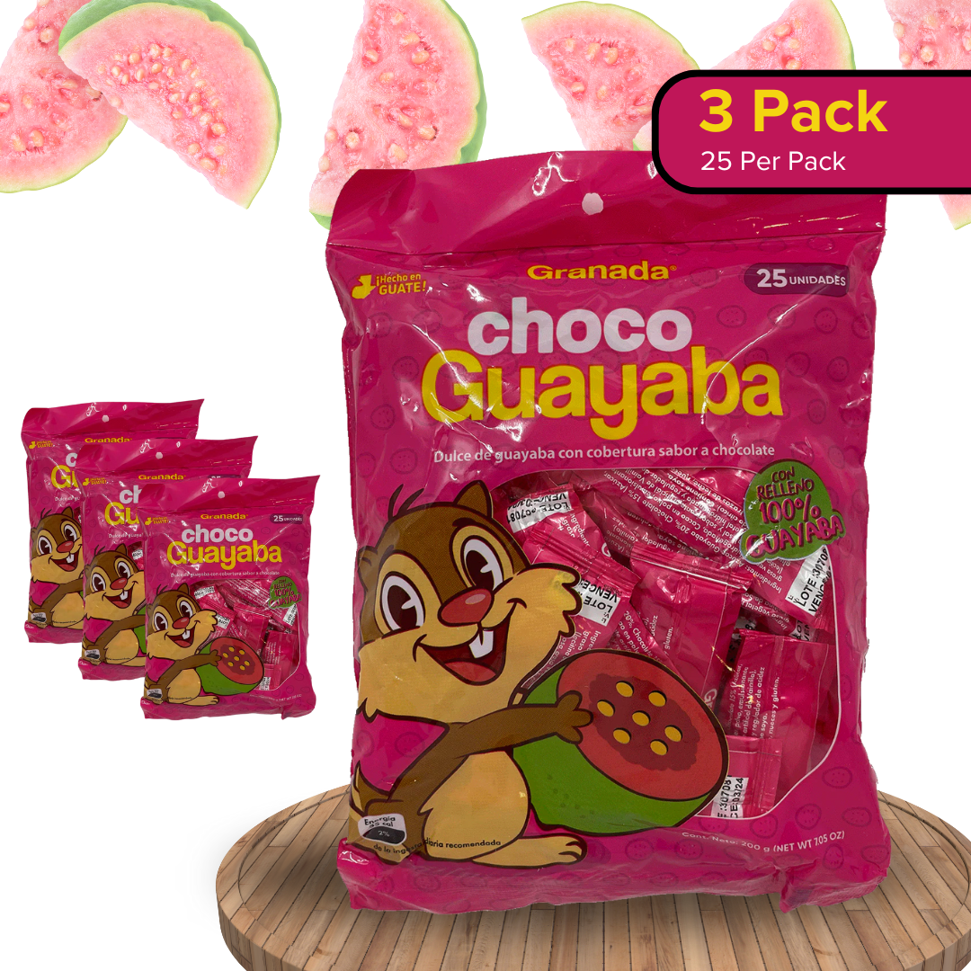 Choco Guayaba 25pzs - (Pack de 3)