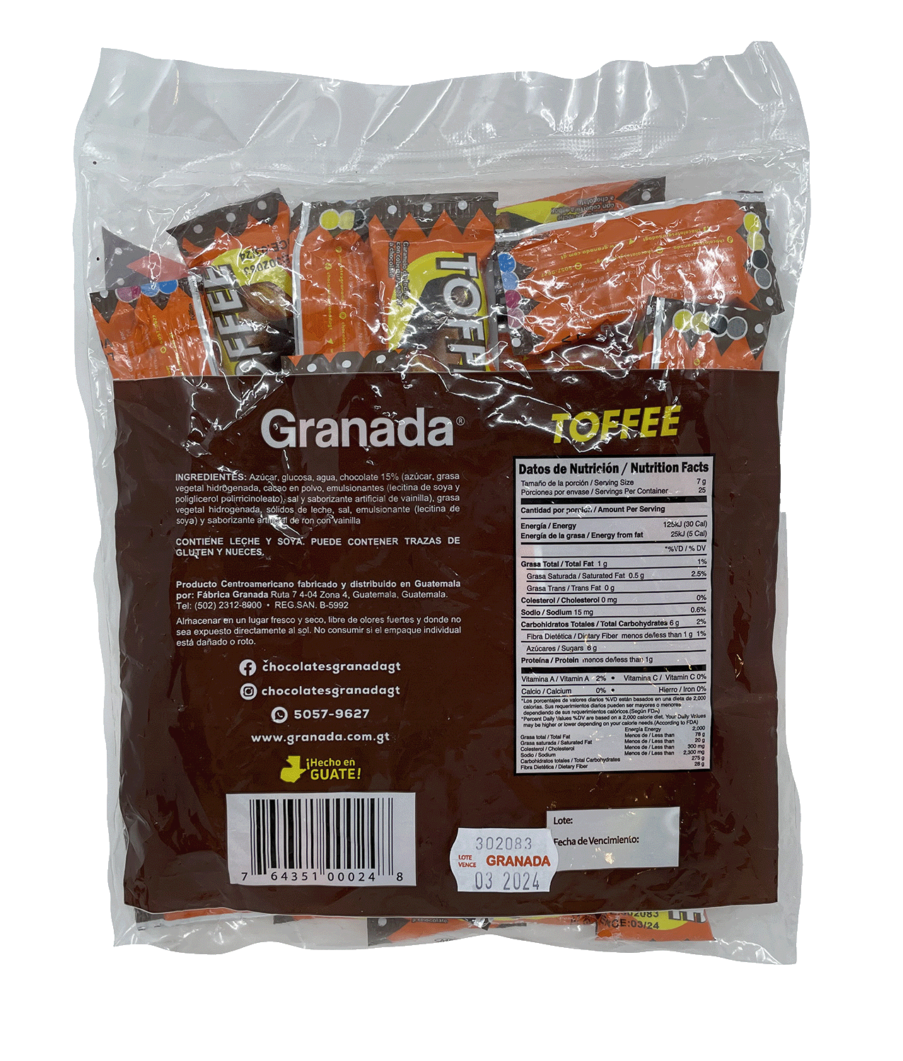 Toffee Bar 25uds - (Pack de 3)