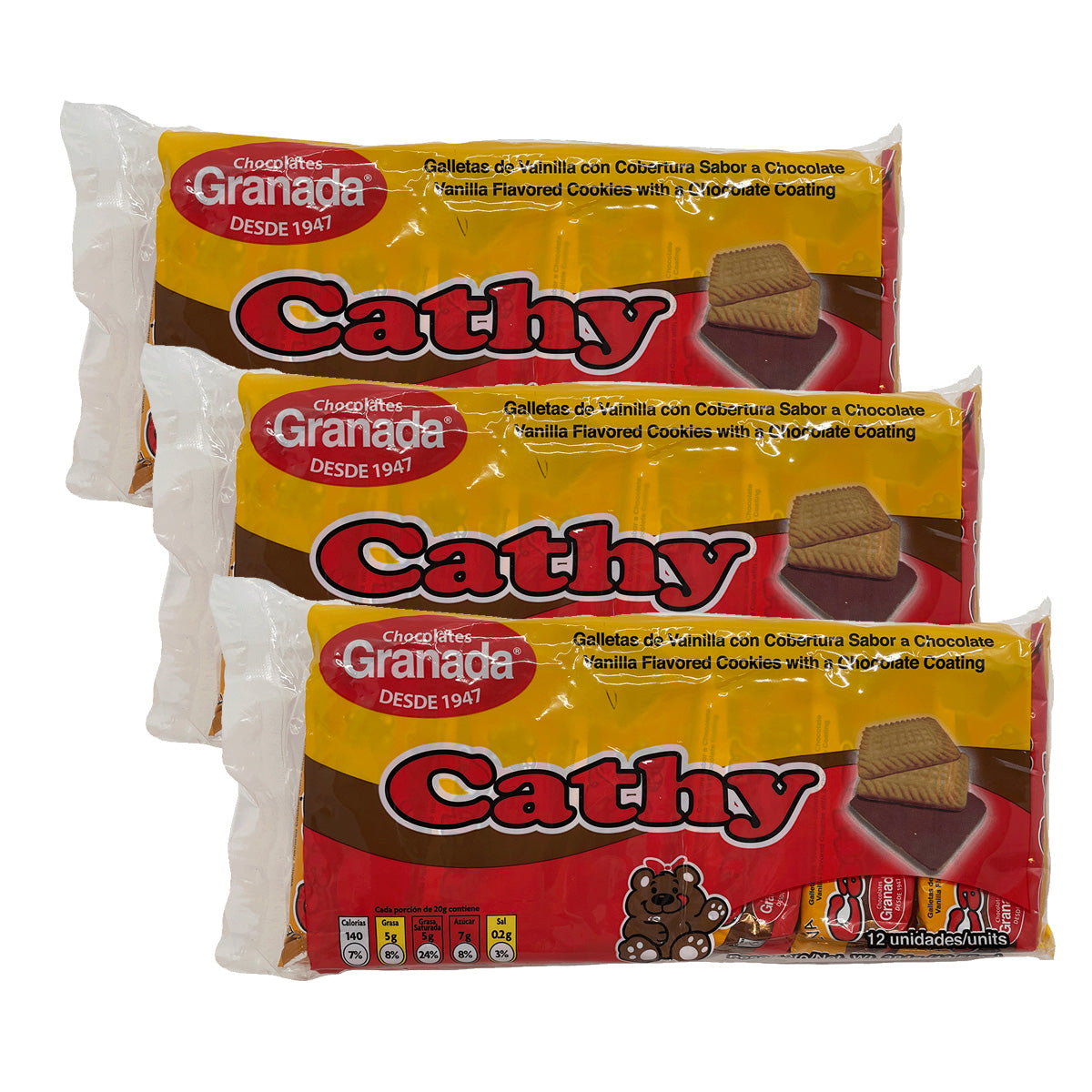 Cathy 12 piezas - (paquete de 3)