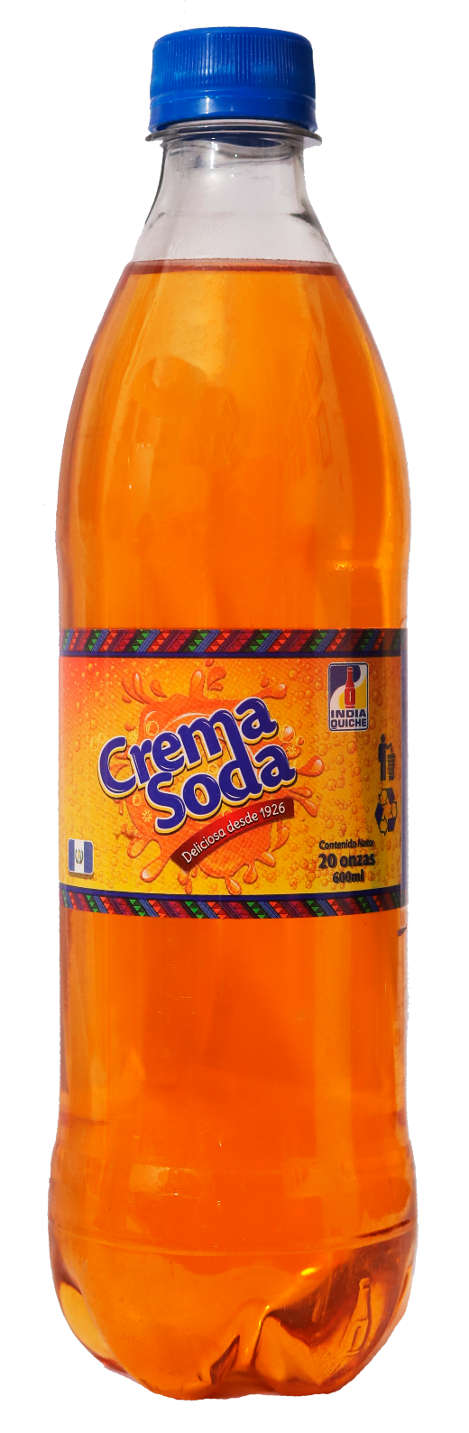 India Quiche - Natural Creme Soda Bottles 20oz - Pack of 2