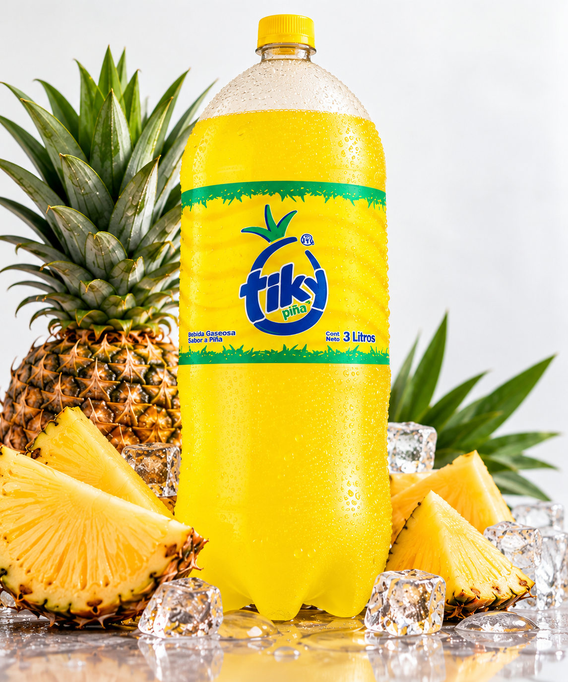 Tiky Piña Pineapple Soda Soft Drink, 3L Bottle