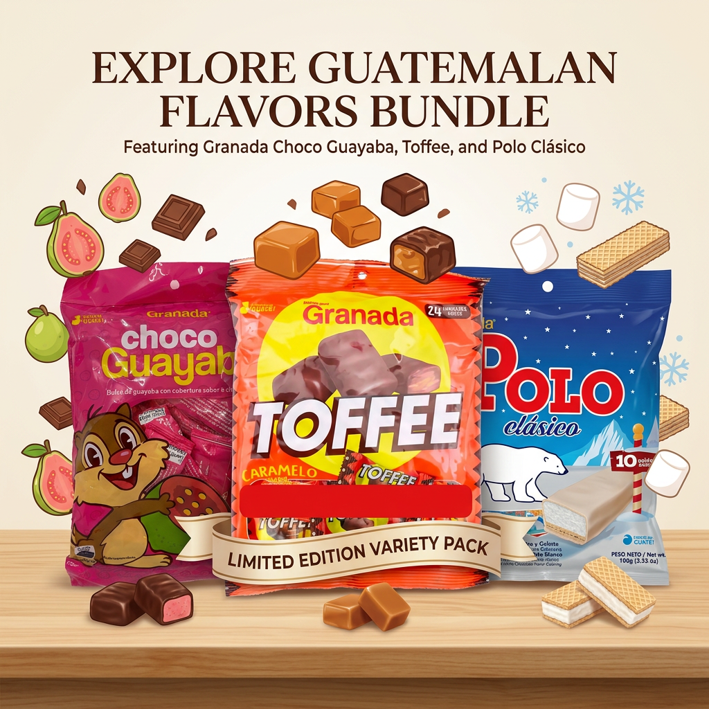 GRANADA Snack Trio - Polo Wafers, Guava Candy, Toffee Chocolate (Pack of 3)