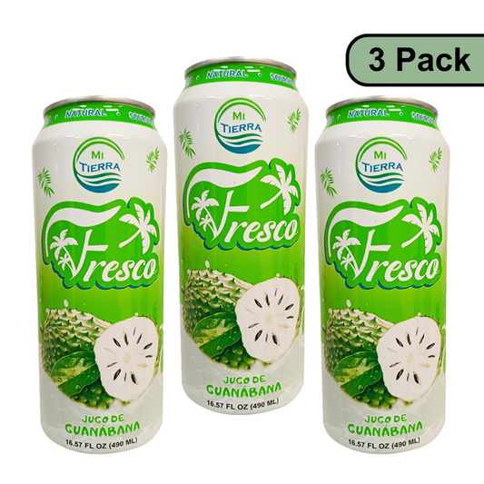 *NEW* Mi Tierra Natural Juices 16.57oz- Guanábana (3 Pack)
