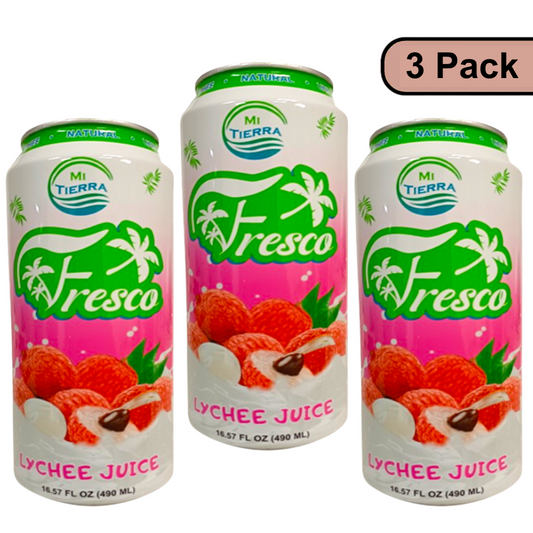*NEW* Mi Tierra Natural Juices 16.57oz- Lychee (3 Pack)