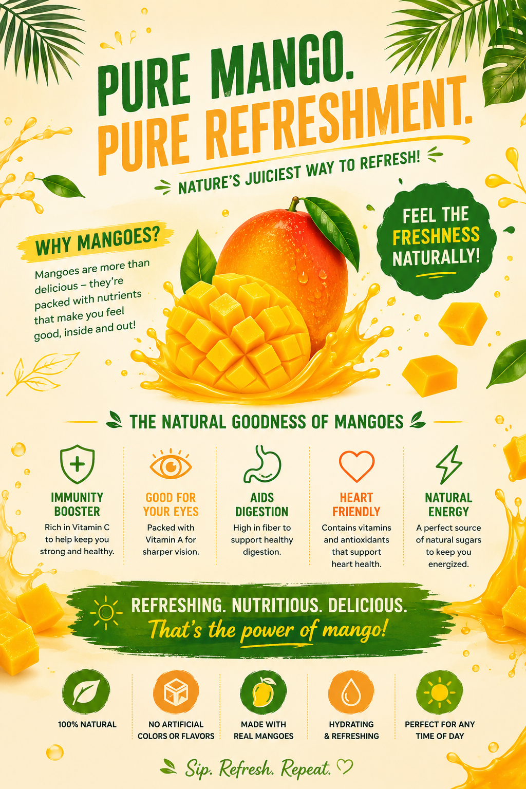 *NEW* Mi Tierra Natural Juices 16.57oz- Mango (3 Pack)