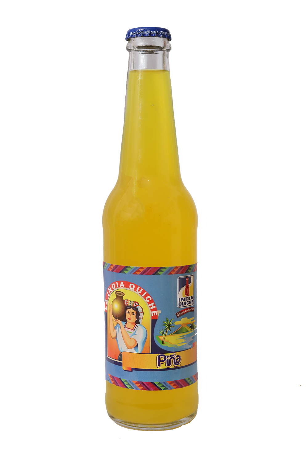 India Quiche - Carbonated Soda Soft Drink, Pineapple Flavor - 12oz Pack of 2