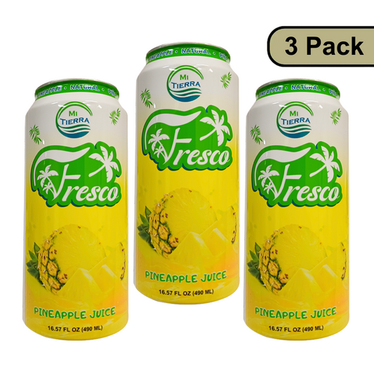 *NEW* Mi Tierra Natural Juices 16.57oz- Pineapple (3 Pack)