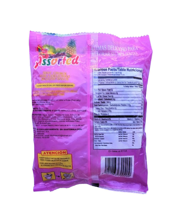 Mini Gel de Frutas 10 unidades - (Pacote com 5)