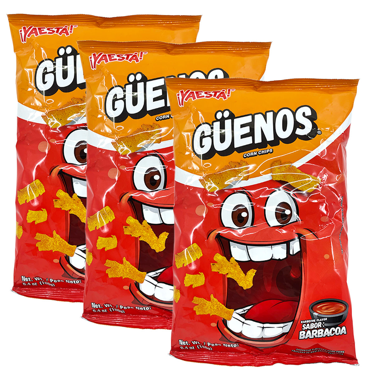 Guenos Sabor Barbacoa 180g - (Pack de 3)