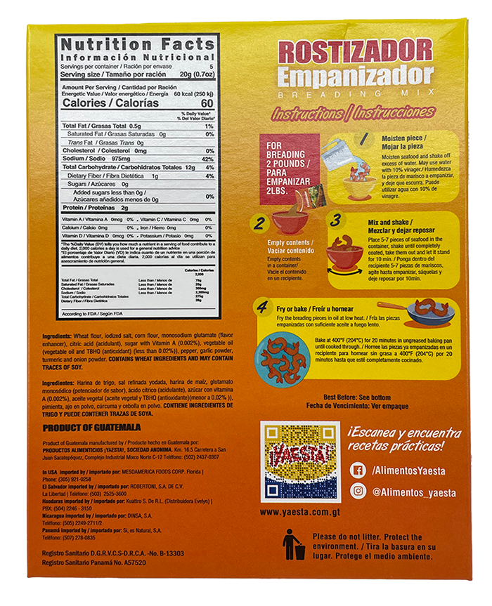 Rostizador Empanizador Mariscos 3.5oz - (Pacote com 5)