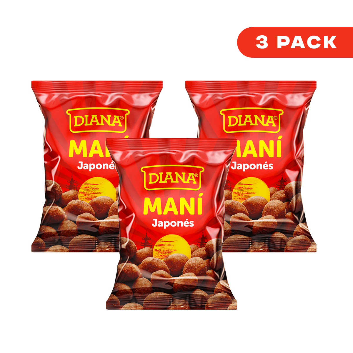 *New* Maní Japonés DIANA 80g - Pack of 3