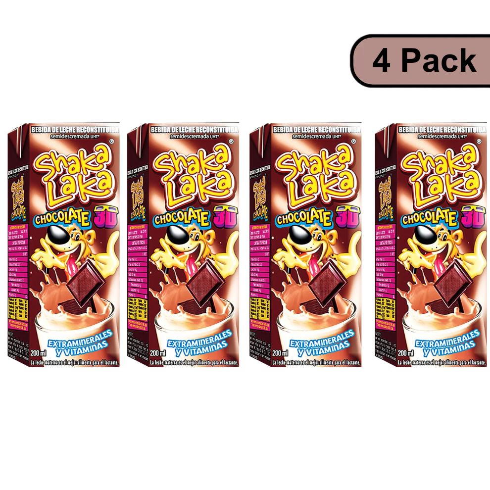 *NEW* Shaka Laka Chocolate Flavored Milk Drink (Pack of 4)