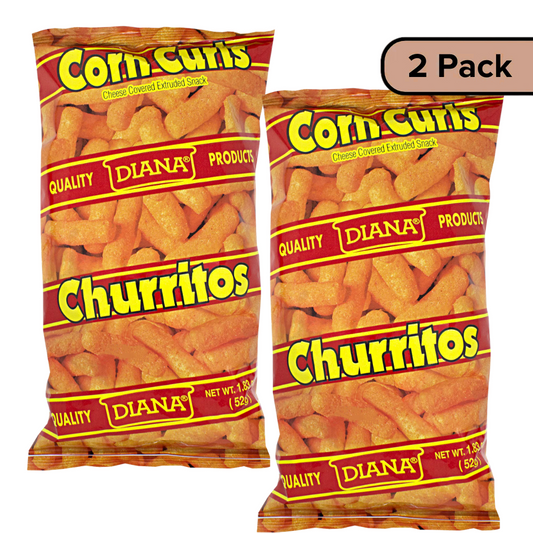 *NEW* Diana Churritos Corn Curls Puffs 4.4 oz (Pack of 2)