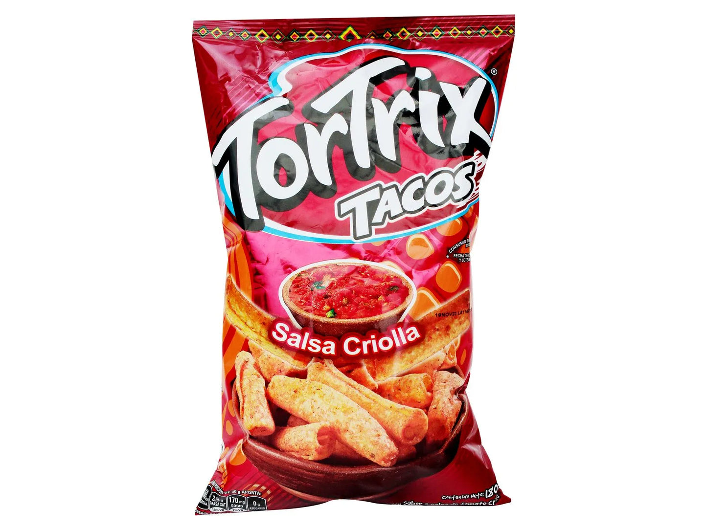 Tortrix Salsa Criolla Corn Chips (3 x 180g Bags)