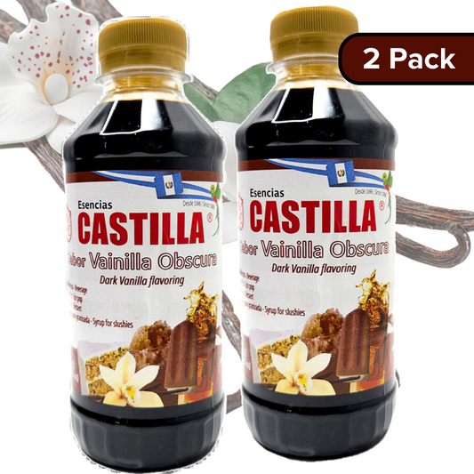 CASTILLA Sugar Free Dark Vanilla Flavor Concentrate - 8.5oz (Pack of 2)