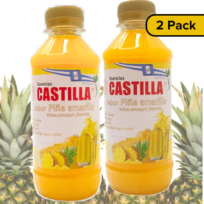 CASTILLA Sugar Free Yellow Pineapple Flavor Concentrate - 8.5oz (Pack of 2)