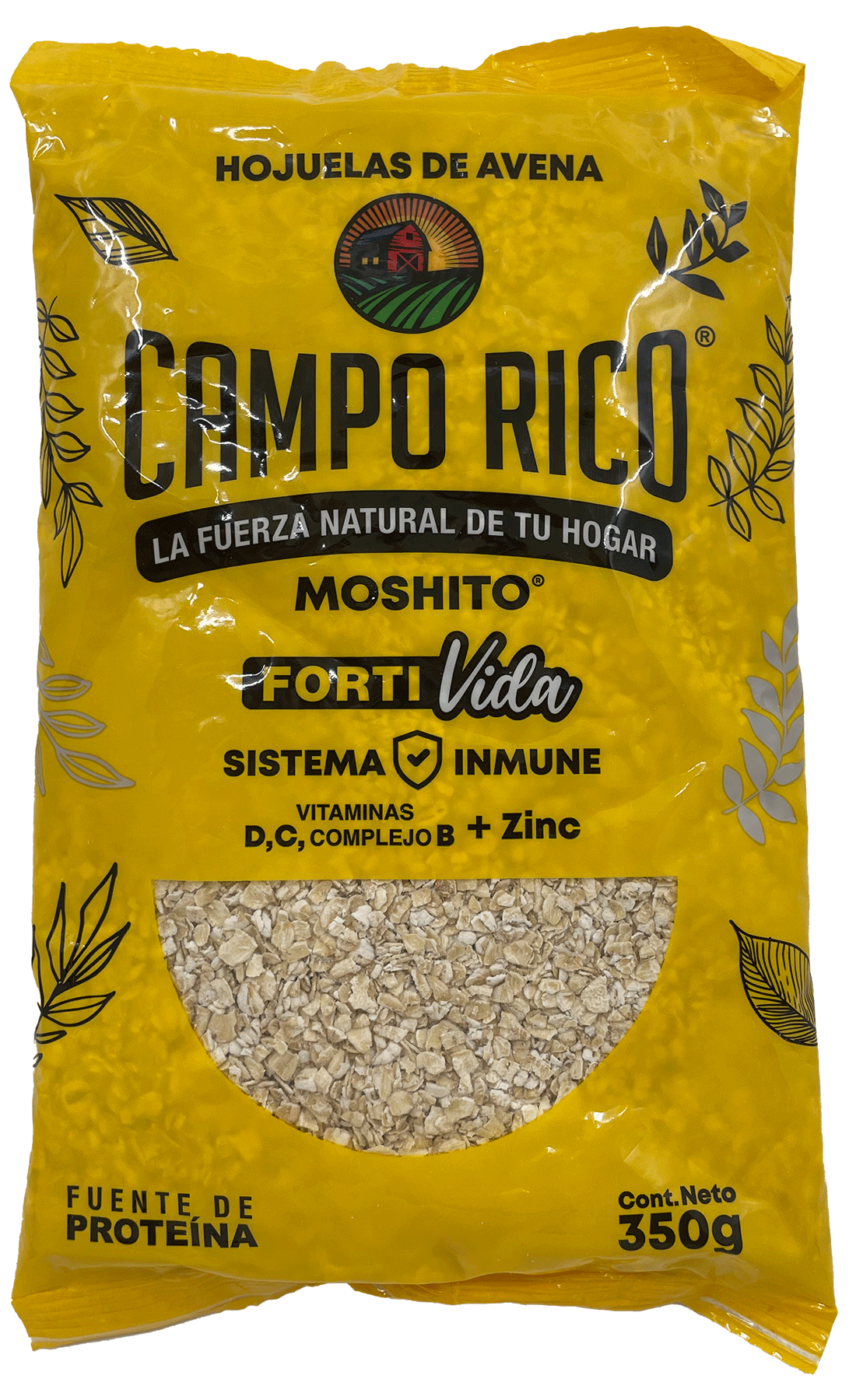 Campo Rico Whole Grain Oatmeal 350g - (Pack of 2)