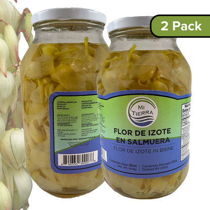 MI TIERRA - Flor de Izote in Brine 32oz - Flor De Izote En Salmuera - Pack of 2