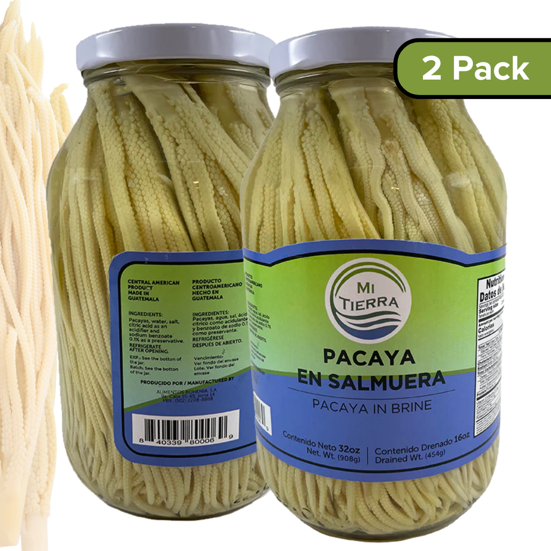 MI TIERRA - Pacaya in Brine 32oz - Pacaya En Salmuera - Pack of 2