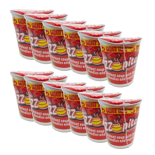 Mizzopita Spicy Shrimp Flavor Ramen Instant Cup Noodles (Pack of 12)