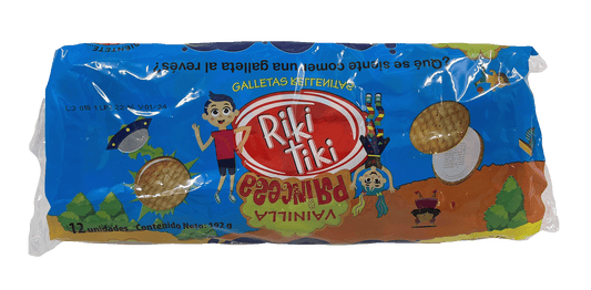 RIKITIKI - Vanilla Cream Filled Sandwich Cookies 192g (Pack of 2)