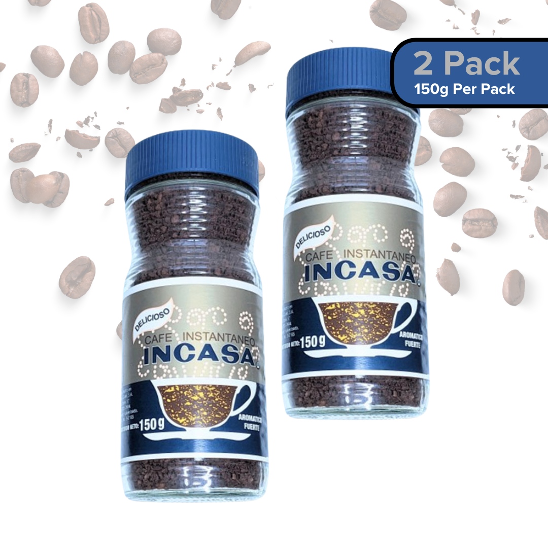 INCASA - Instant Coffee, Guatemala Blend, Ground Coffee - 150 Grams (Pack of 2)