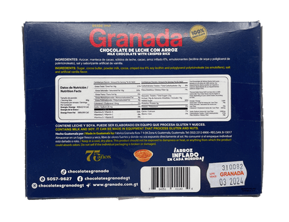 GRANADA Milk Chocolate Rice Bar (12 Bars)