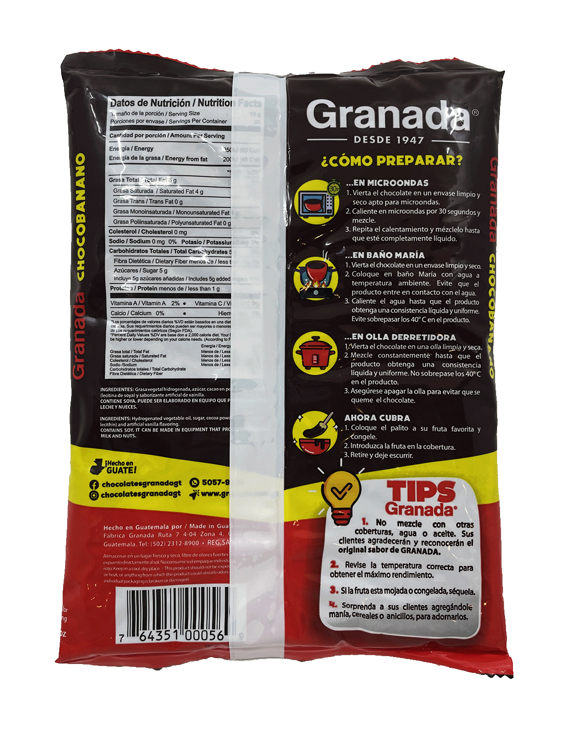 GRANADA - Chocolate Fondue Chocobanana 350g - (Pack of 3)