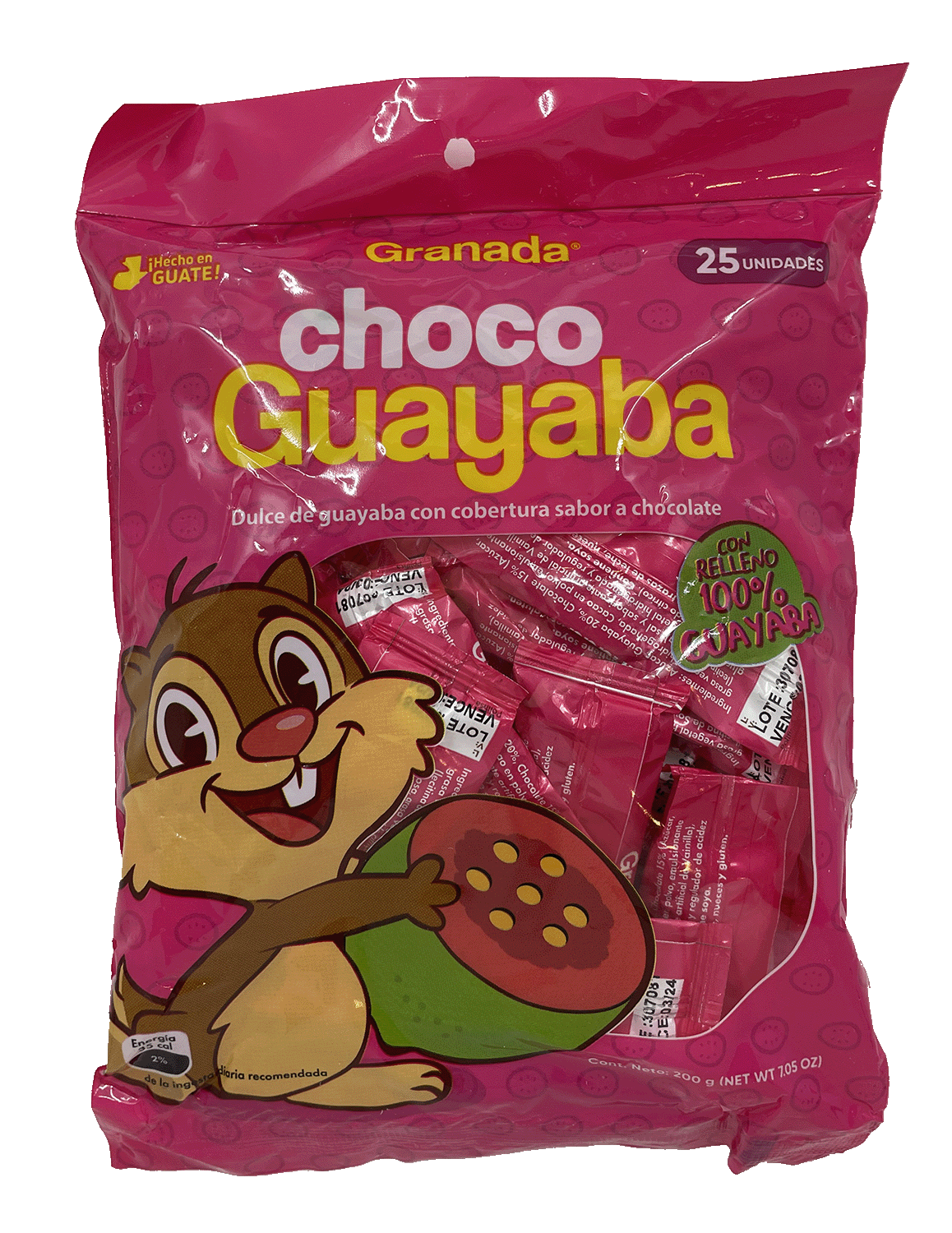 GRANADA - Guava Candy Covered With Chocolate 25pcs - (Pack of 3)