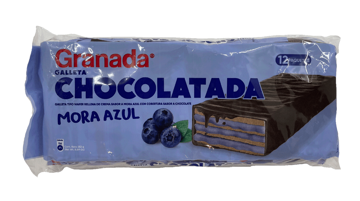 GRANADA Chocolatada Wafers 12pcs - Blueberry - (Pack of 3)