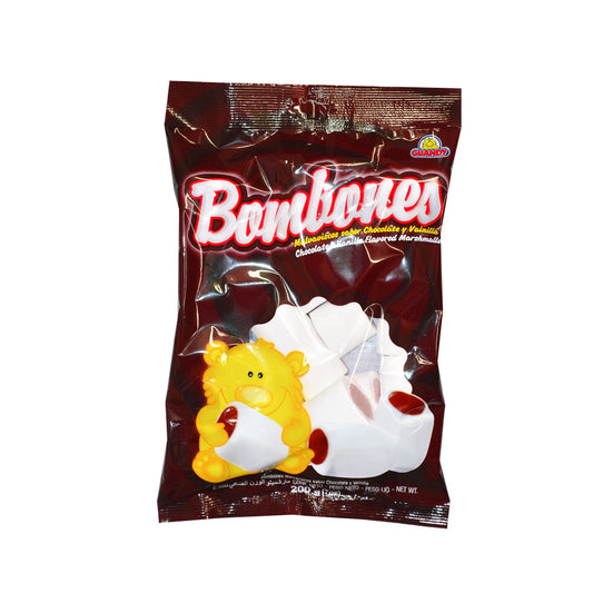 GUANDY - Bombones Chocolate Core Marshmallows, Vanilla & Chocolate Flavor , 200g (Pack of 3)