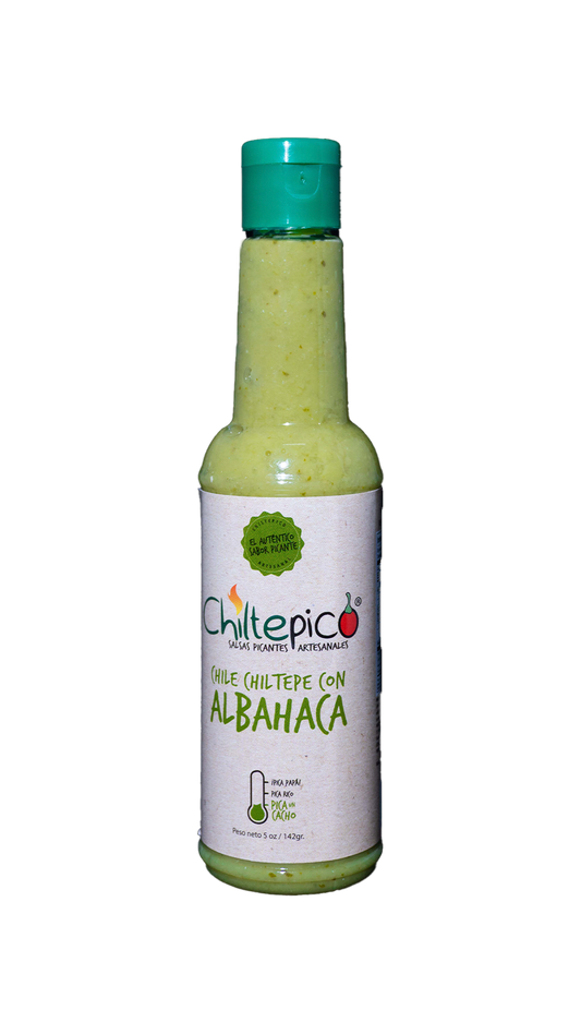 CHILTEPICO Artisanal Hot Sauce - Chiltepe With Basil 5oz - (Pack of 3)