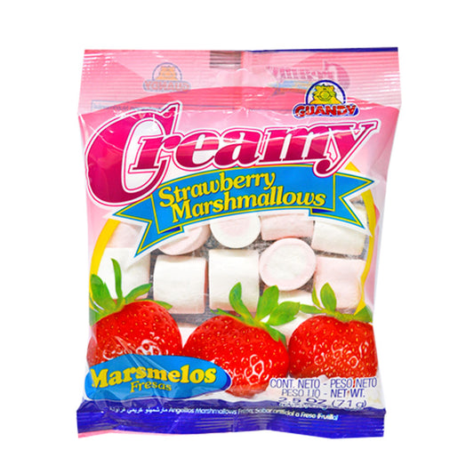 GUANDY - Creamy Marshmallows , Strawberry Flavor, 71g each (Pack of 3)