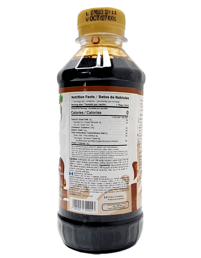 CASTILLA Sugar Free Tamarind Flavor Concentrate - 8.5oz (Pack of 2)