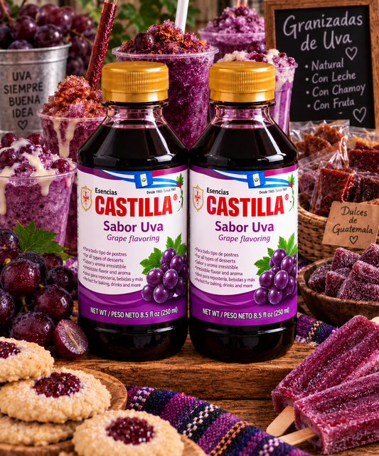 CASTILLA Sugar Free Grape Flavor Concentrate - 8.5oz (Pack of 2)