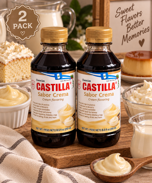 CASTILLA Sugar Free Cream Flavor Concentrate - 8.5oz (Pack of 2)