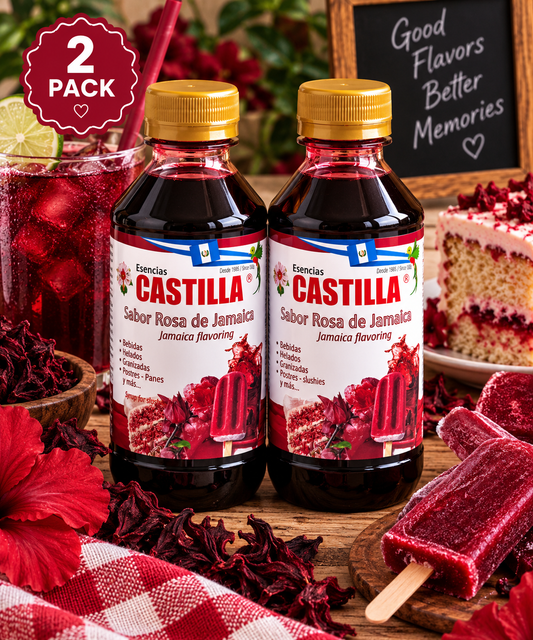 CASTILLA Sugar Free Jamaica Flavor Concentrate - 8.5oz (Pack of 2)