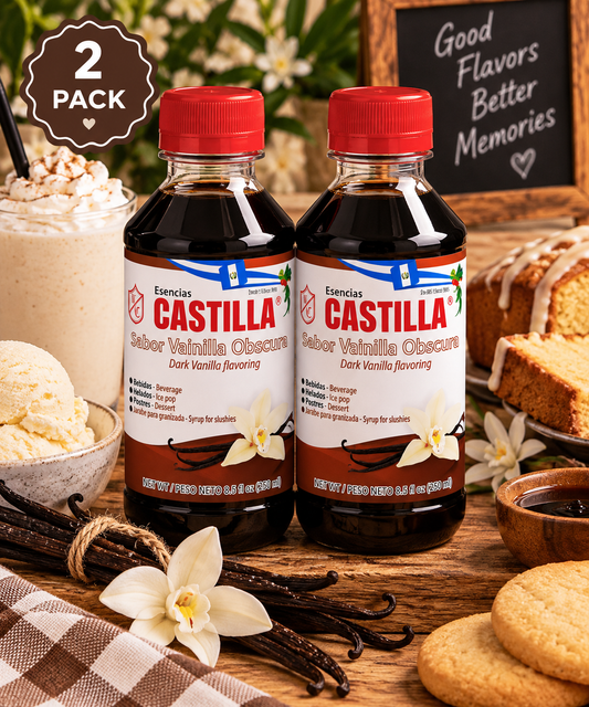 CASTILLA Sugar Free Dark Vanilla Flavor Concentrate - 8.5oz (Pack of 2)