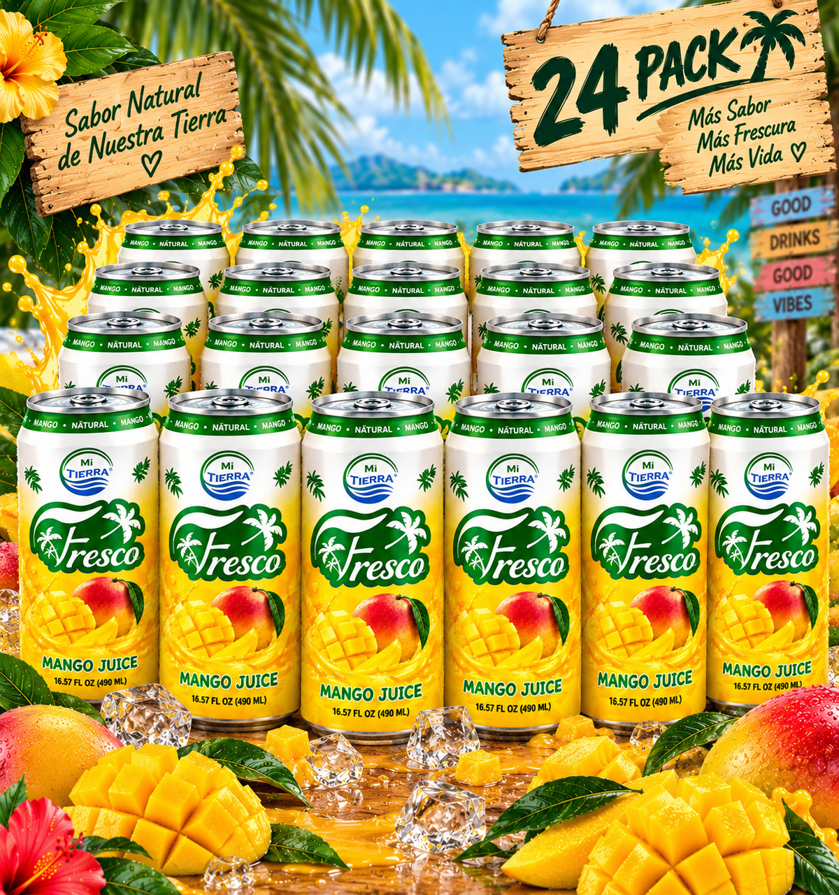 *NEW* Mi Tierra Natural Juices 16.57oz- Mango