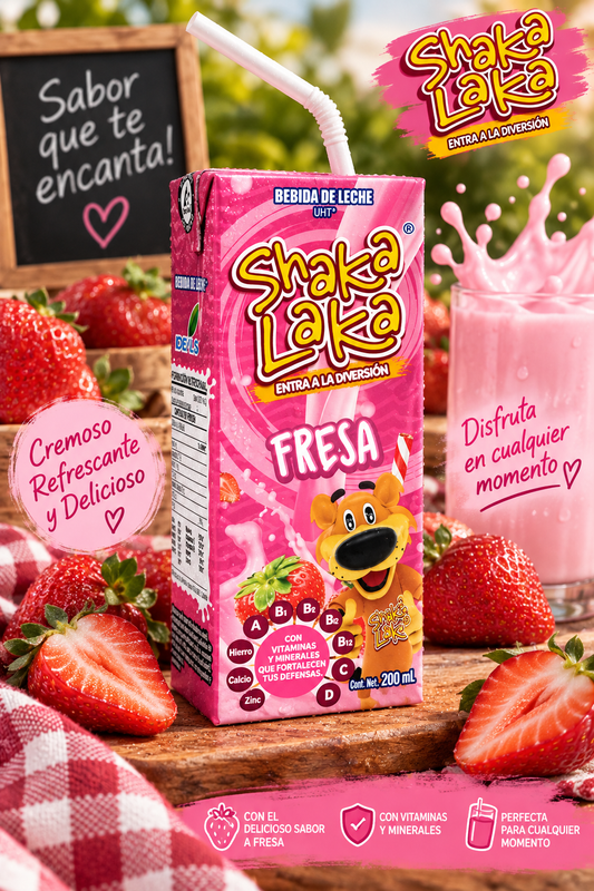 *NEW* Shaka Laka Strawberry Flavored Milk Drink Juice Box