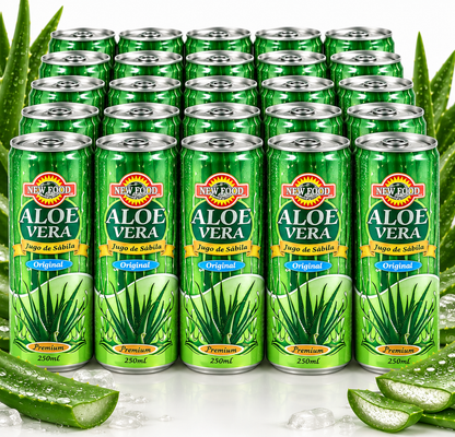 New Food - Natural Aloe Vera Drink 250ml - Pack of 30 Cans