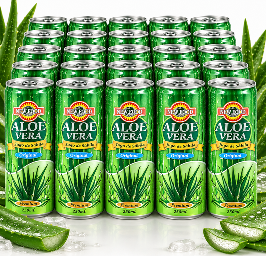 New Food - Natural Aloe Vera Drink 250ml - Pack of 30 Cans