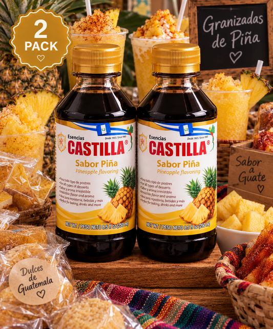 CASTILLA Sugar Free Yellow Pineapple Flavor Concentrate - 8.5oz (Pack of 2)