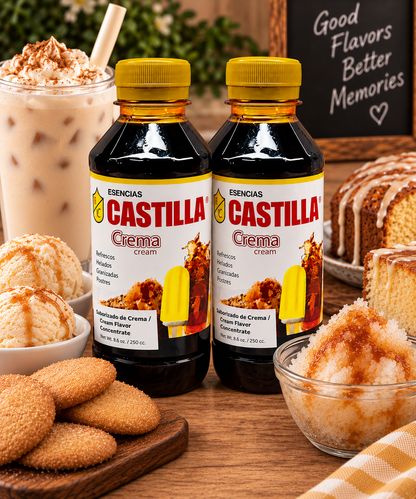 CASTILLA Sugar Free Cream Flavor Concentrate - 8.5oz (Pack of 2)