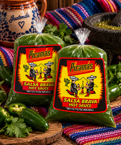 Picamas Green Hot Sauce 13.7oz (Pack of 3)