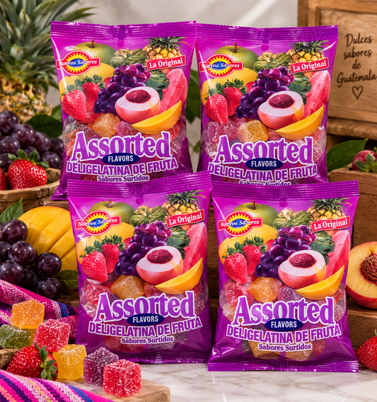 New Food - Mini Fruit Gels Candy Cups 10pcs - (Pack of 4)