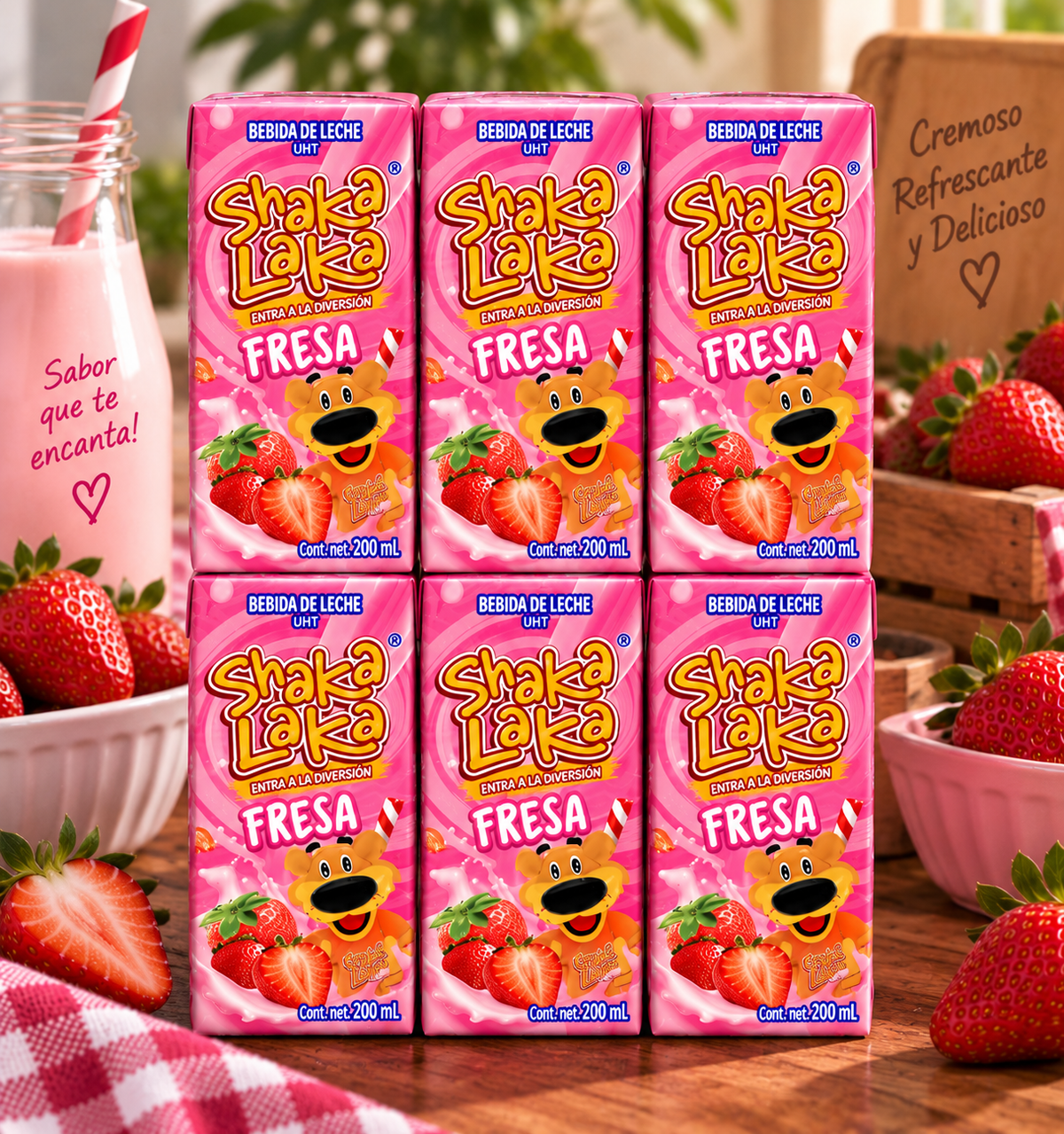 *NEW* Shaka Laka Strawberry Flavored Milk Drink Juice Box