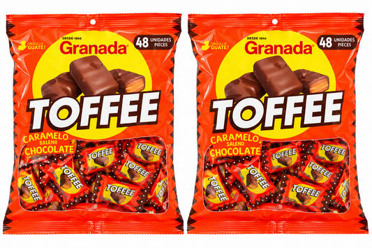 GRANADA Milk Caramel Toffee Covered With Chocolate 48pcs - (Pack of 2)