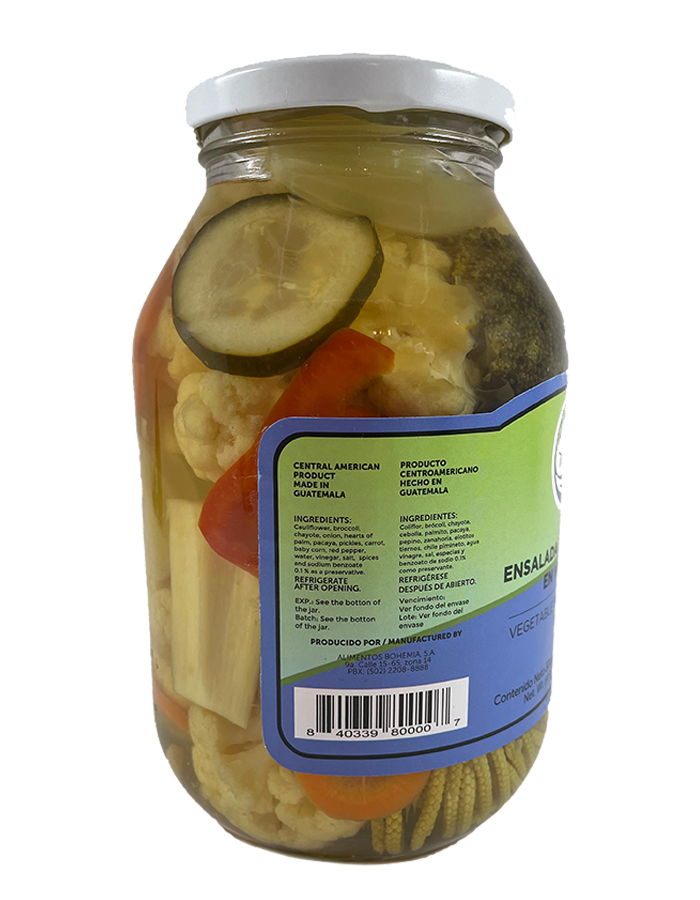 MI TIERRA - Vegetables in Brine 32oz - Ensalada De Verduras En Vinagre - Pack of 2